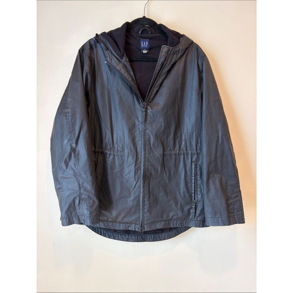 GAP Men's Hooded Zip Jacket in Black
